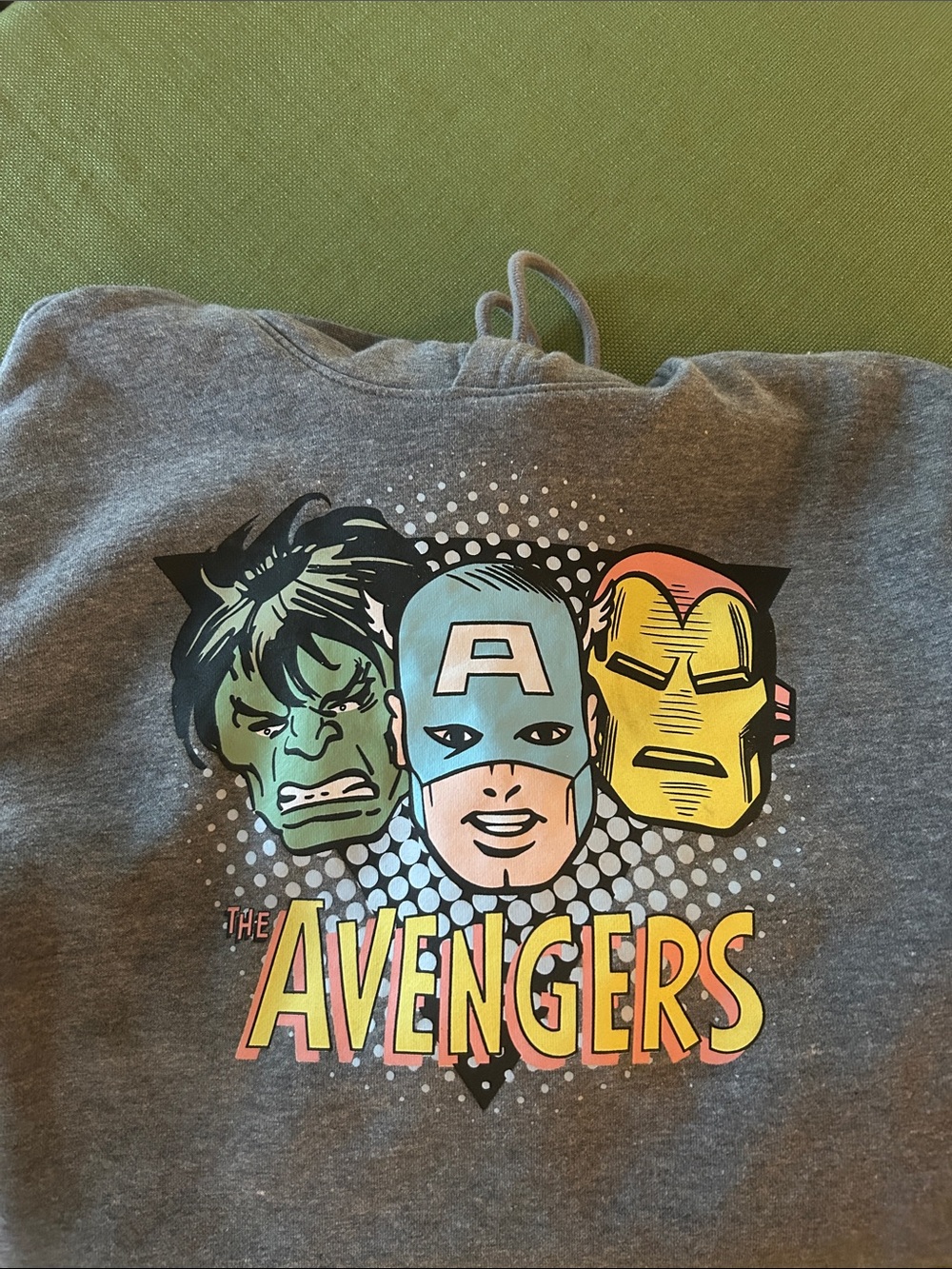 Old Navy Grey Kids Avengers Hoodie with Captain America, Hulk & Iron Man